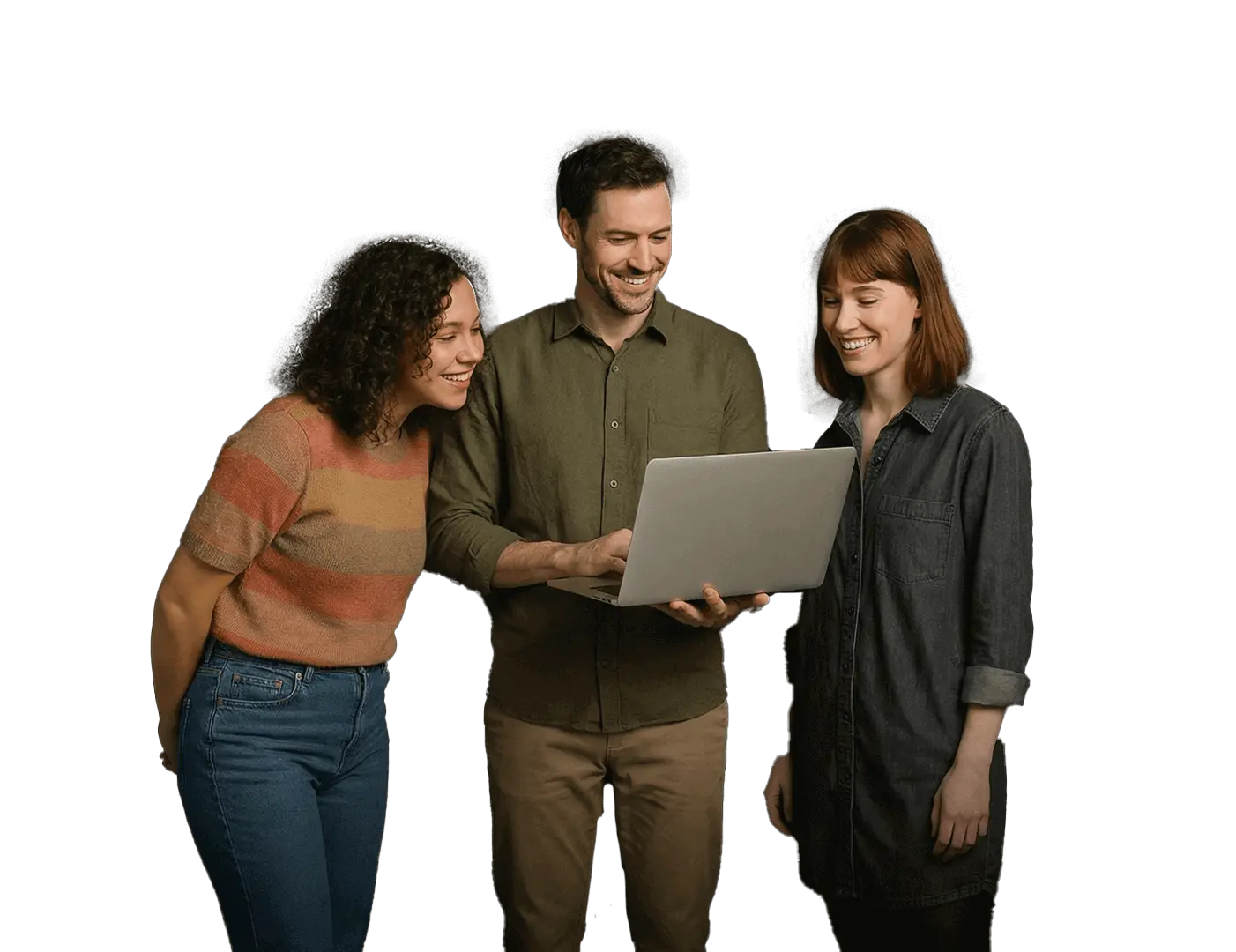 Tres profesionales del equipo